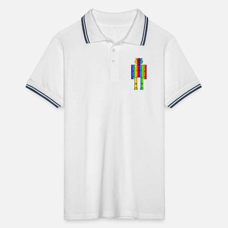 Robot arc-en-ciel Polo tipped Homme
