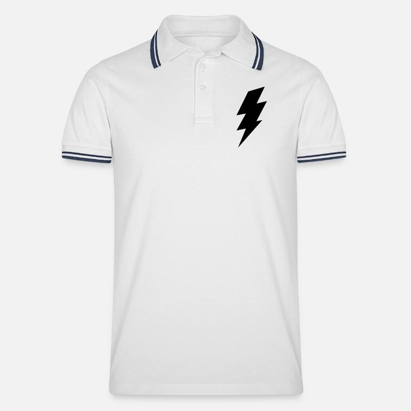 Blitz - Männer Tipped Poloshirt - Weiß/Navy