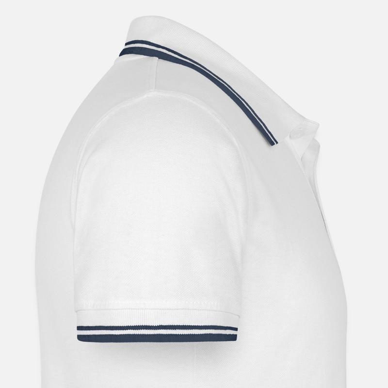 Three Wise Monkeys Motif Men's Tipped Polo Shirt