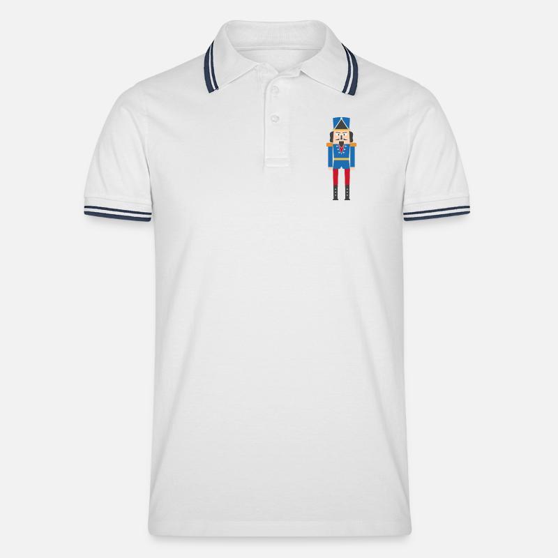 Nutcracker - Men's Tipped Polo Shirt - white/navy