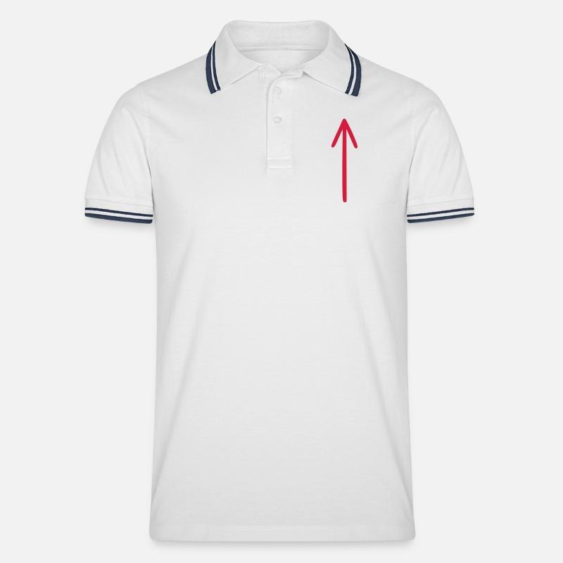 Pfeil selbst gestalten DIY - Männer Tipped Poloshirt - Weiß/Navy