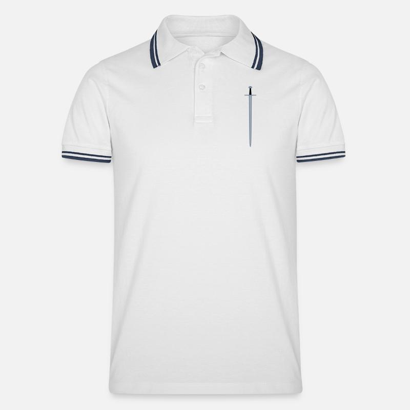 Épée - Polo tipped Homme - blanc/marine