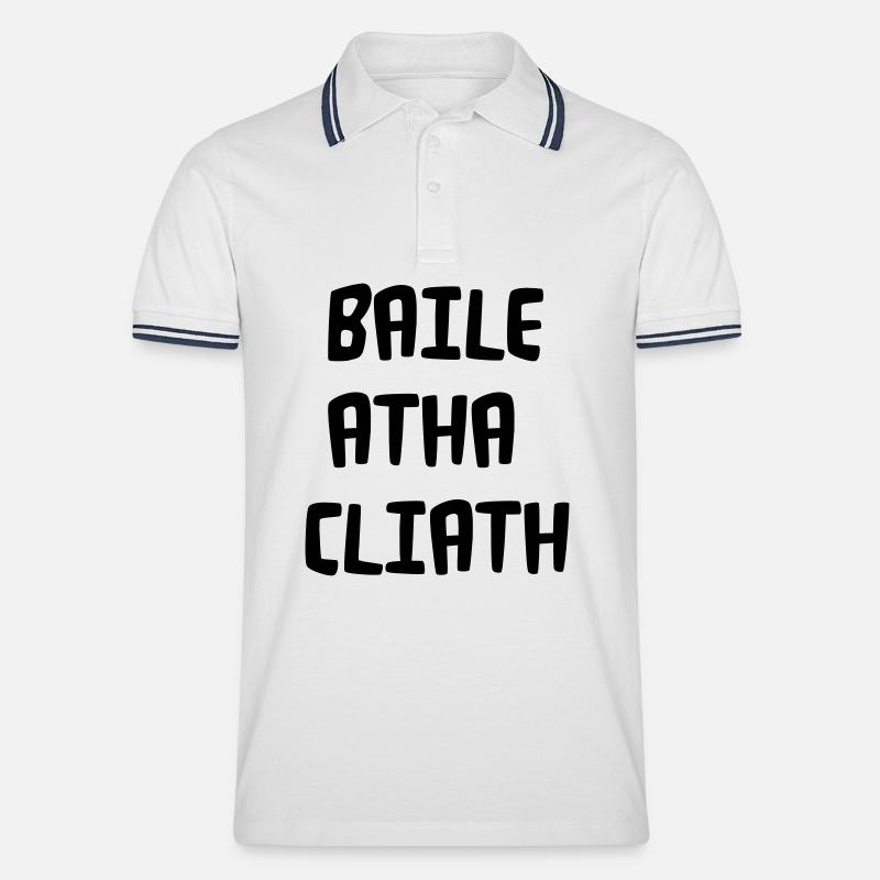 Baile Atha Cliath - Men's Tipped Polo Shirt - white/navy