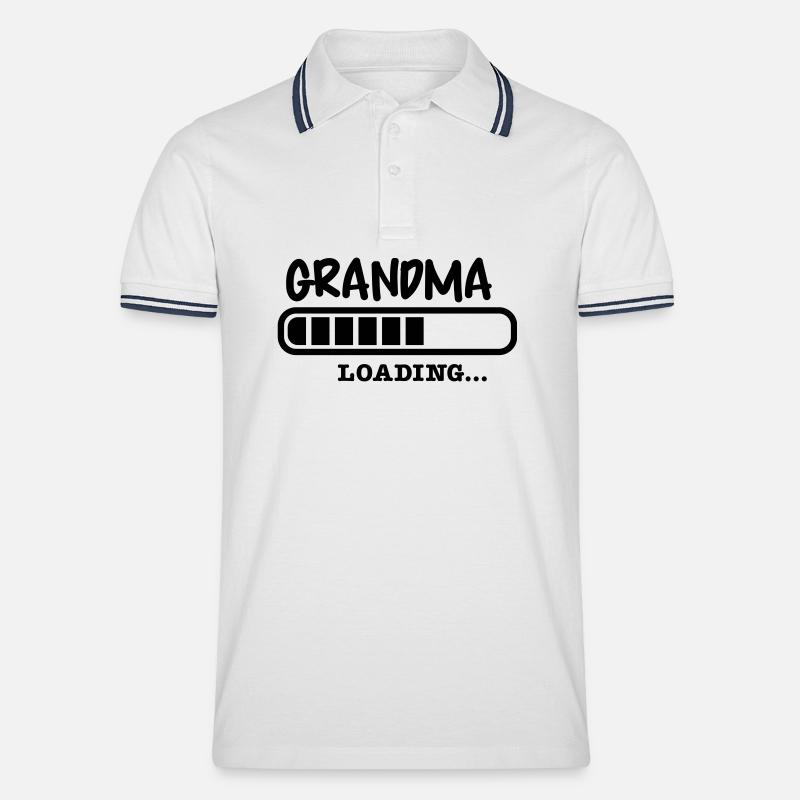 Großmutti oma - Männer Tipped Poloshirt - Weiß/Navy