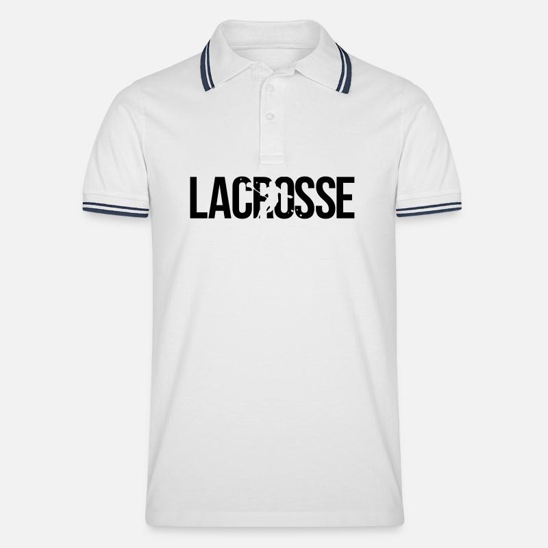lacrosse - Männer Tipped Poloshirt - Weiß/Navy