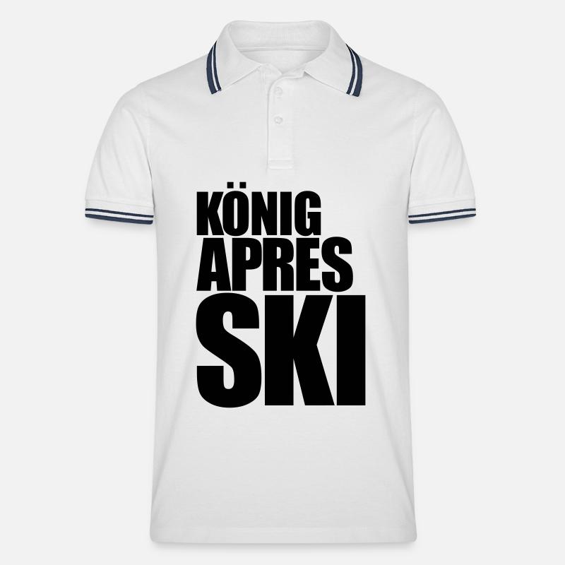 apres ski après-ski - Männer Tipped Poloshirt - Weiß/Navy