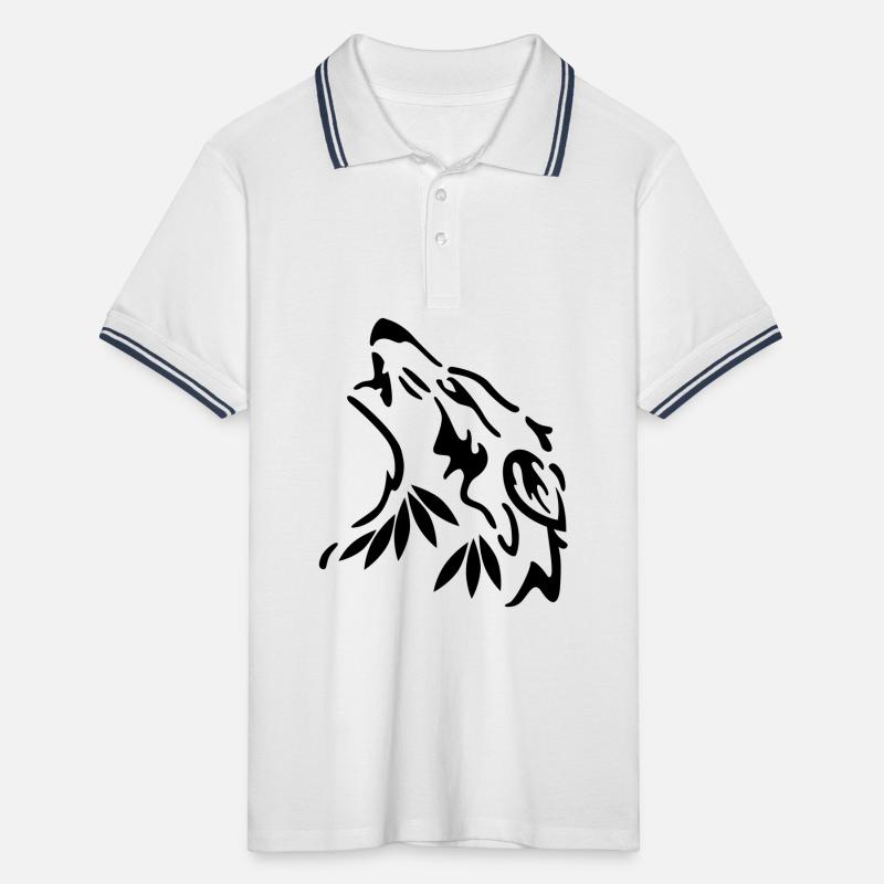 wolf Männer Tipped Poloshirt