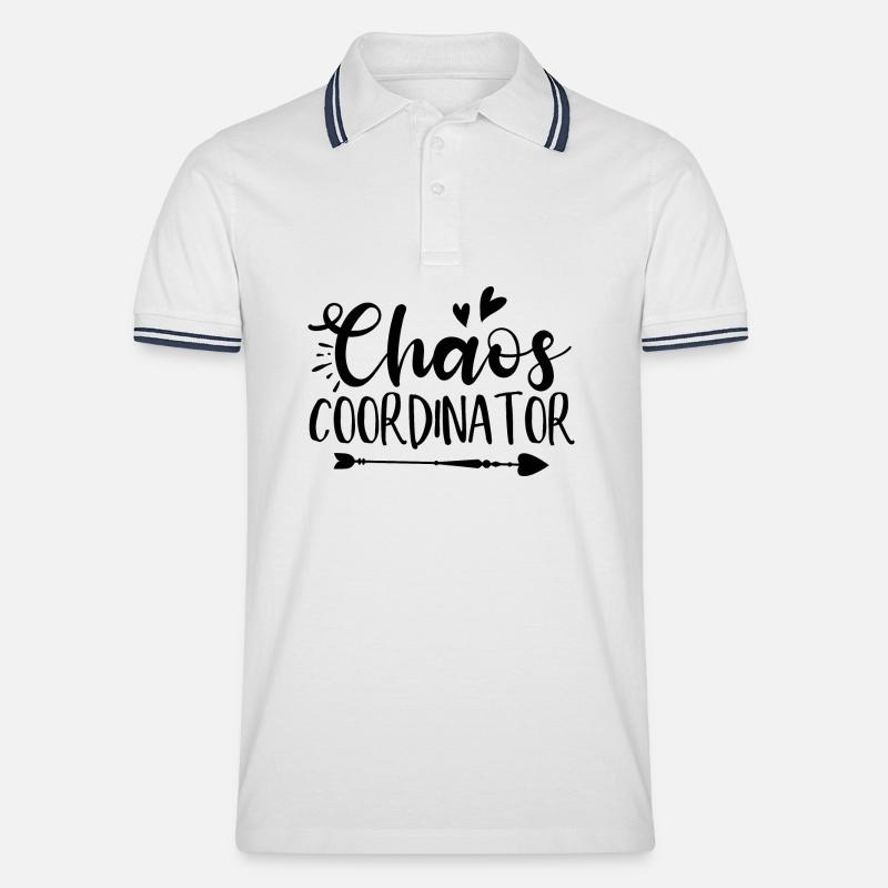 Detto divertente del Coordinatore del Caos - Polo per uomo - bianco/navy
