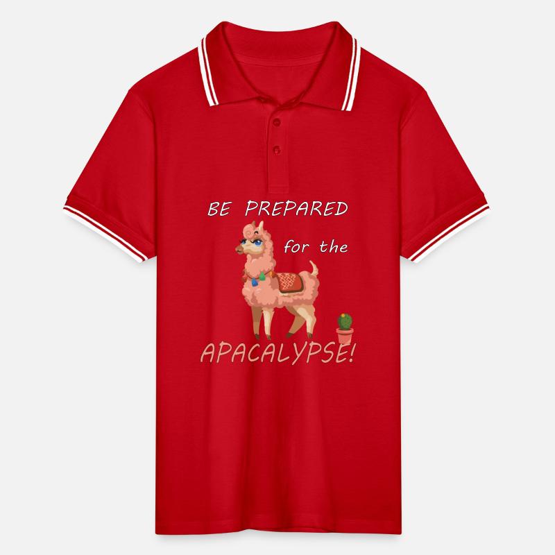 Be prepared for the alpacalypse Men's Tipped Polo Shirt