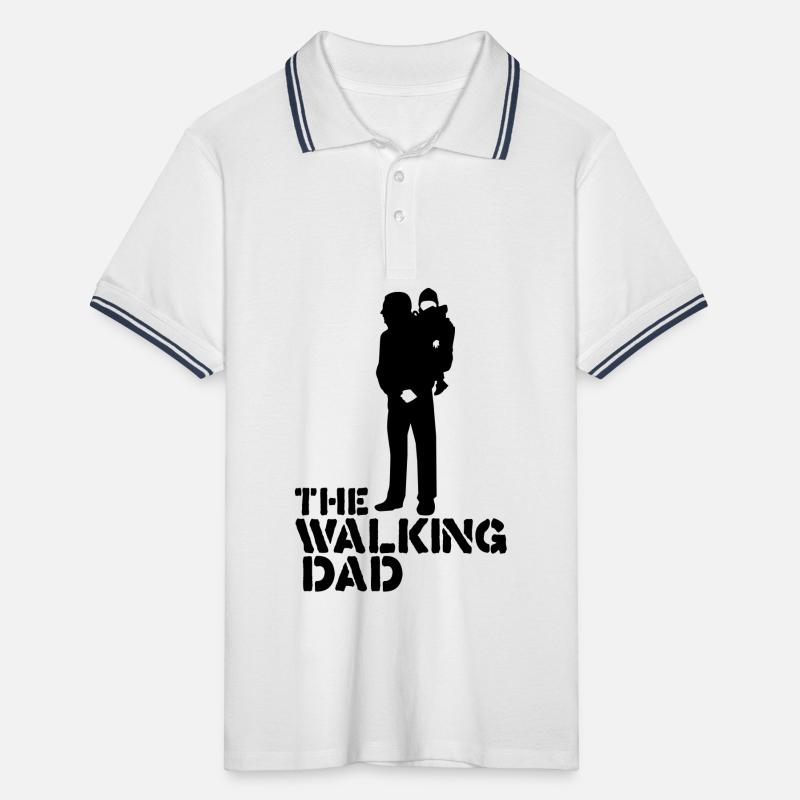 the walking dad Männer Tipped Poloshirt