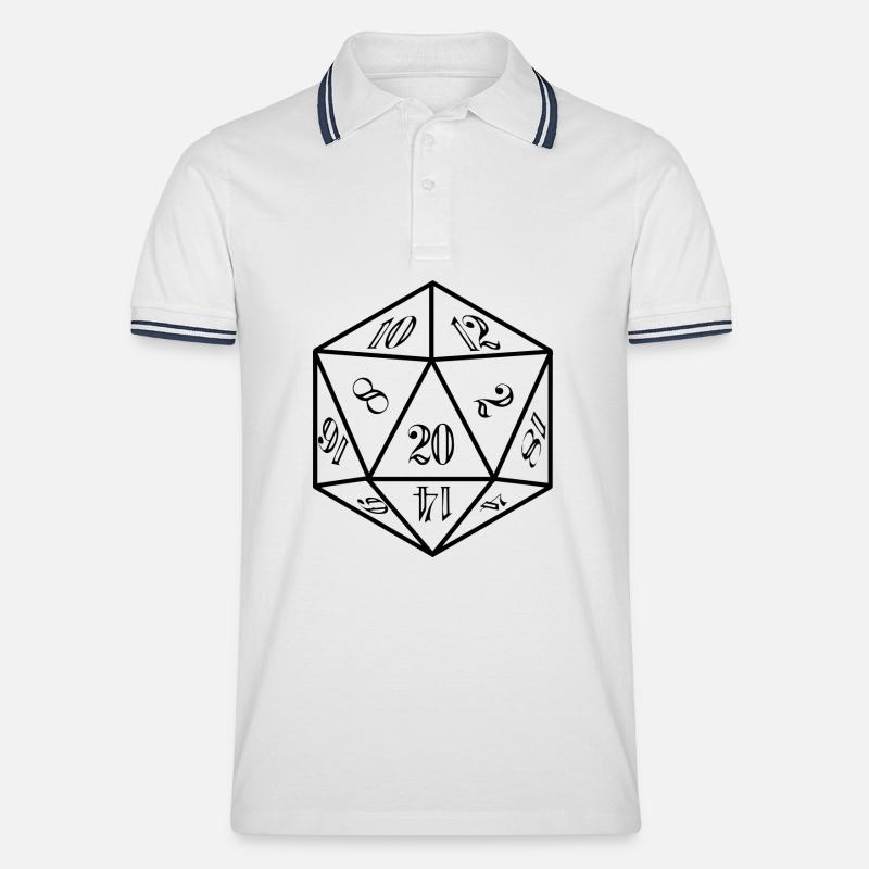 D20 Bad Sample RPG Dice Saying - Polo per uomo - bianco/navy
