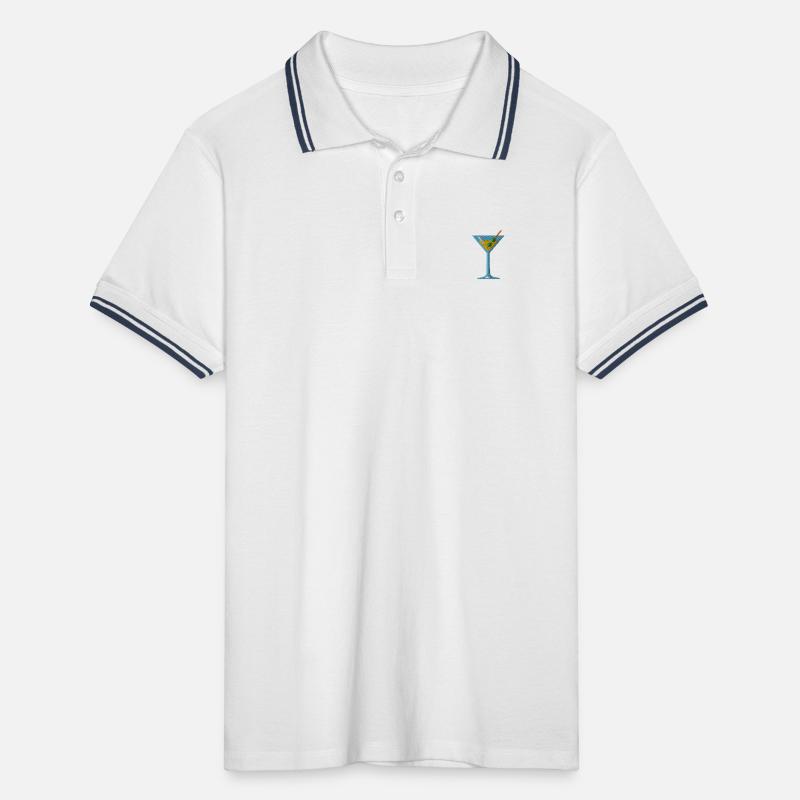 Cocktail Men's Tipped Polo Shirt