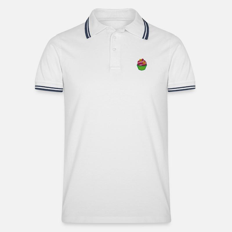 Cupcake - Men's Tipped Polo Shirt - white/navy