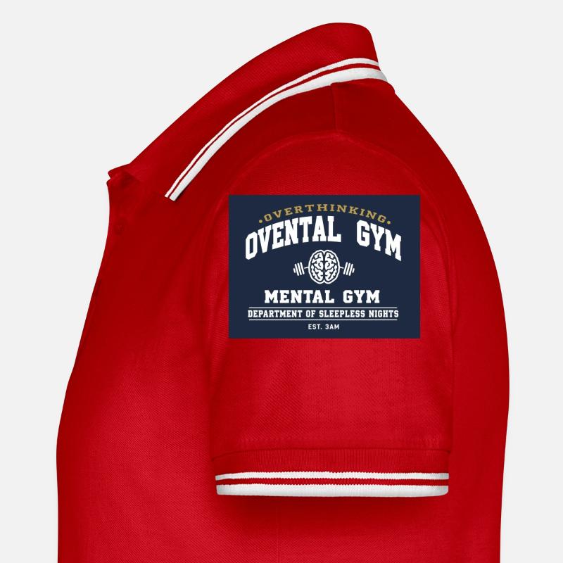 Overthink Gym Mental Gym Tee Männer Tipped Poloshirt