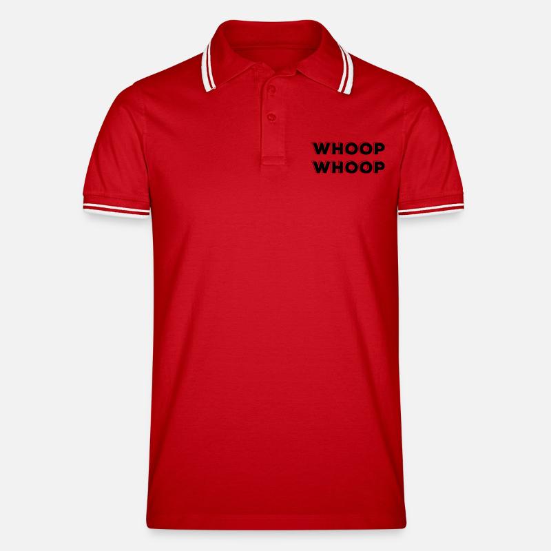Whoop-Whoop vector - Männer Tipped Poloshirt - Rot/Weiß