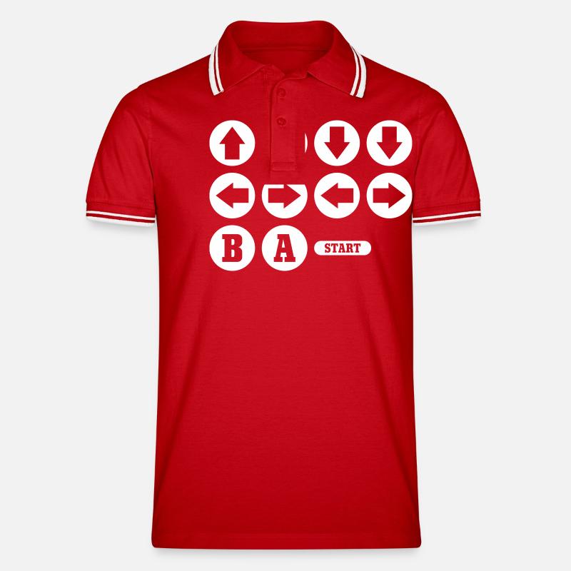 Cheat Code Jeu vidéo - Polo tipped Homme - rouge/blanc