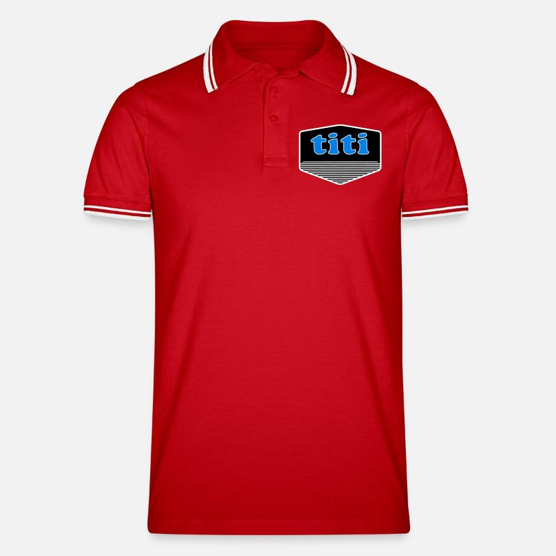 Springaffe - Männer Tipped Poloshirt - Rot/Weiß