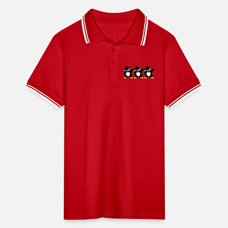 Dab Team Penguin Men's Tipped Polo Shirt