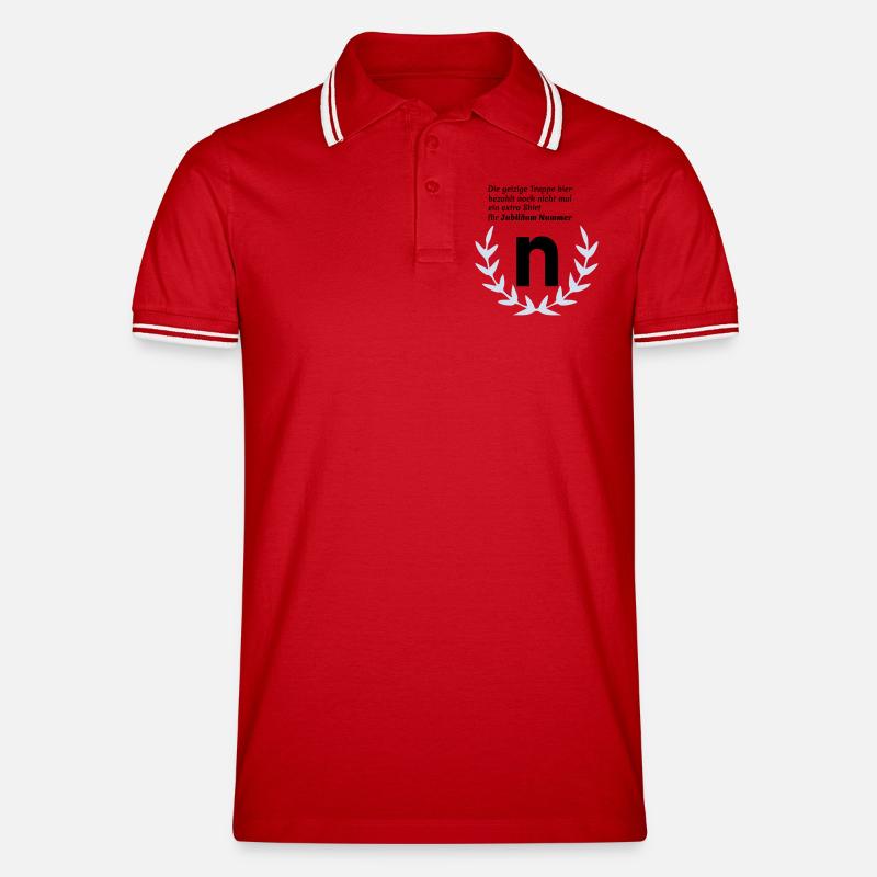 Jubilee N - Men's Tipped Polo Shirt - red/white