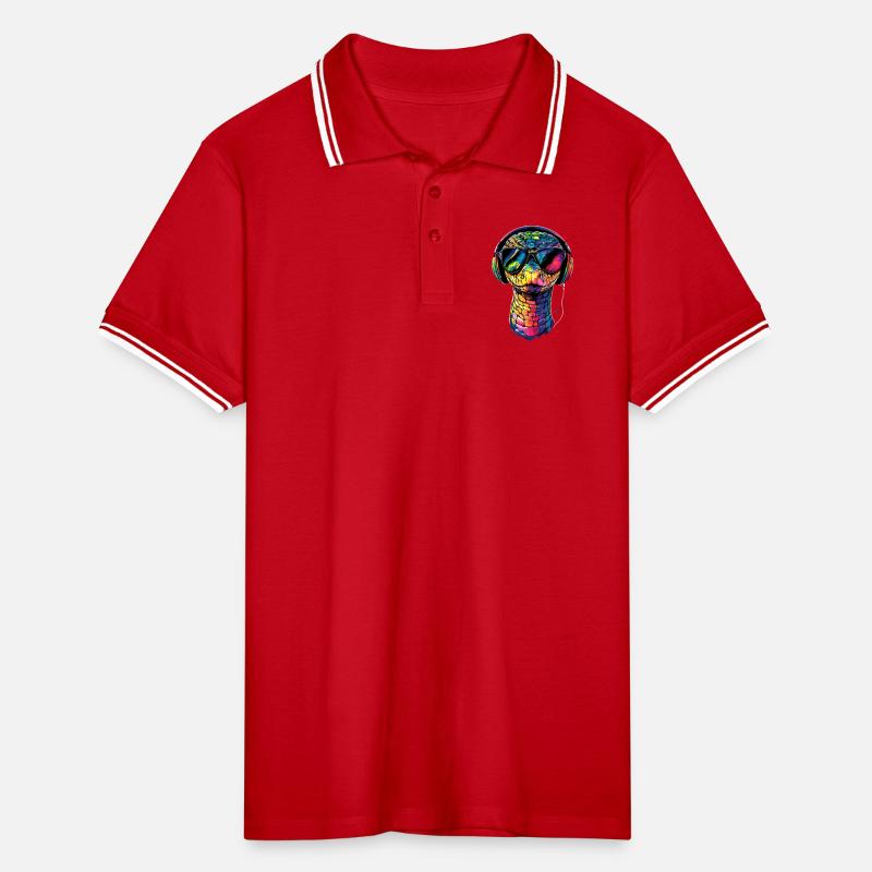 serpent, python, cobra, serpent à sonnettes, serpents Polo tipped Homme