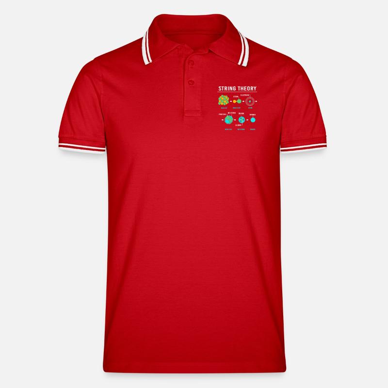 Quantenphysik Quanten Physik Quantensprung - Männer Tipped Poloshirt - Rot/Weiß