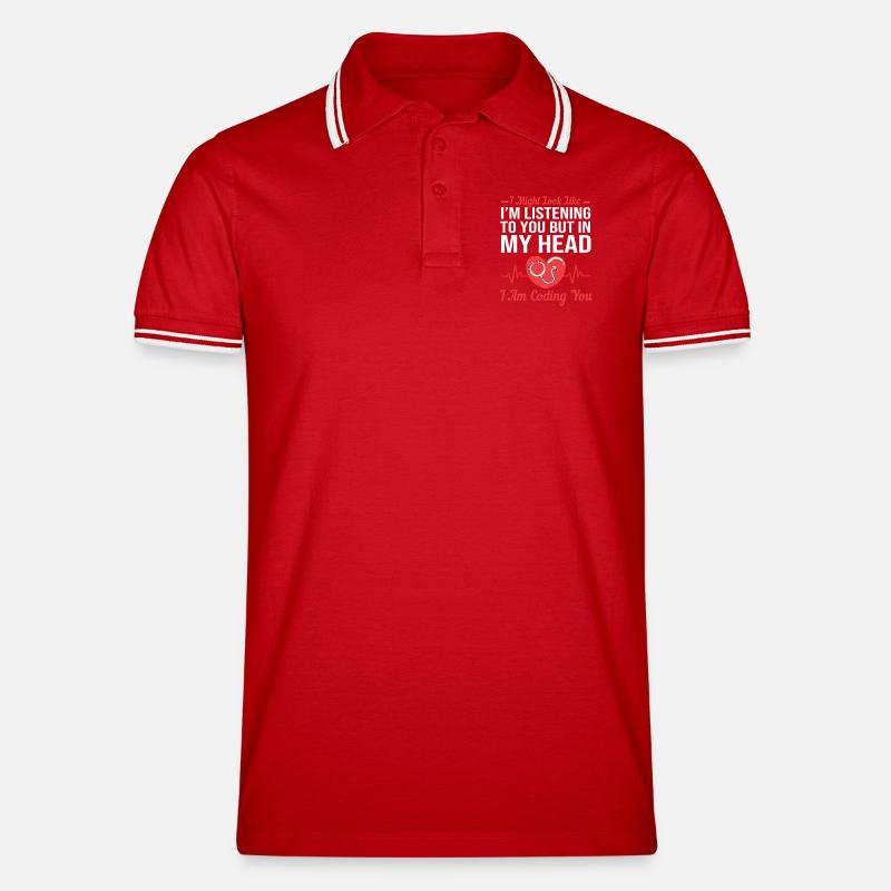 Medizin Programmierer Medizinischer Coder - Männer Tipped Poloshirt - Rot/Weiß