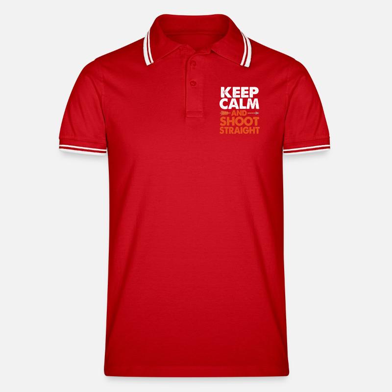 Bogen Bogenschütze Bogenschießen - Männer Tipped Poloshirt - Rot/Weiß