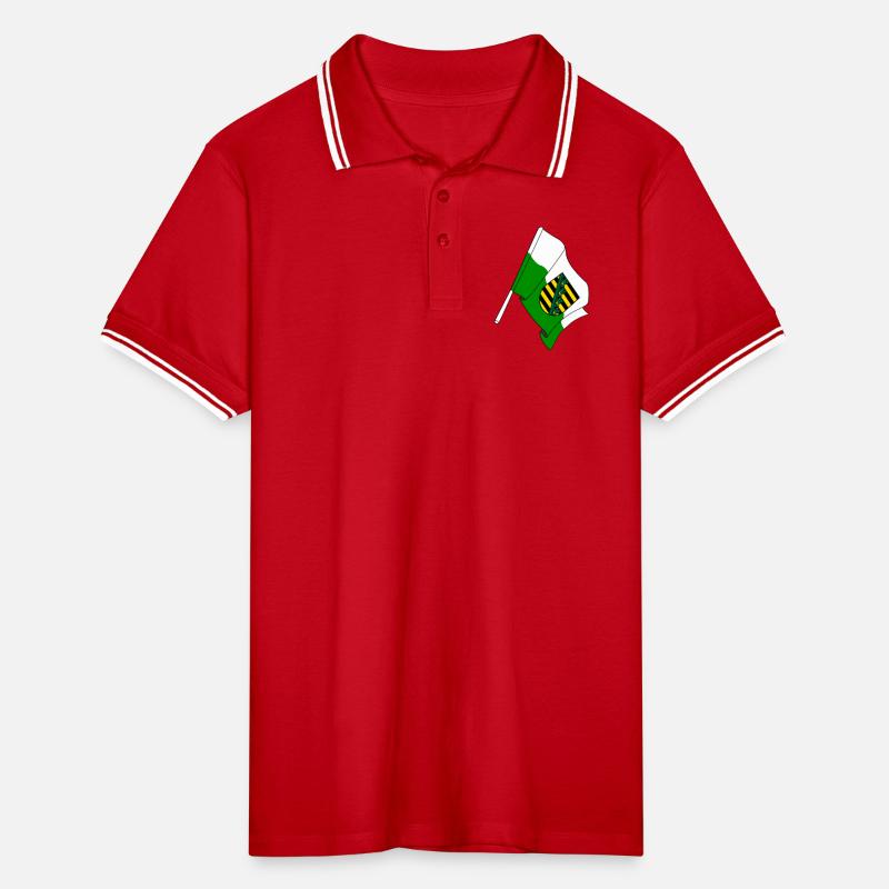 Drapeau Saxe Polo tipped Homme