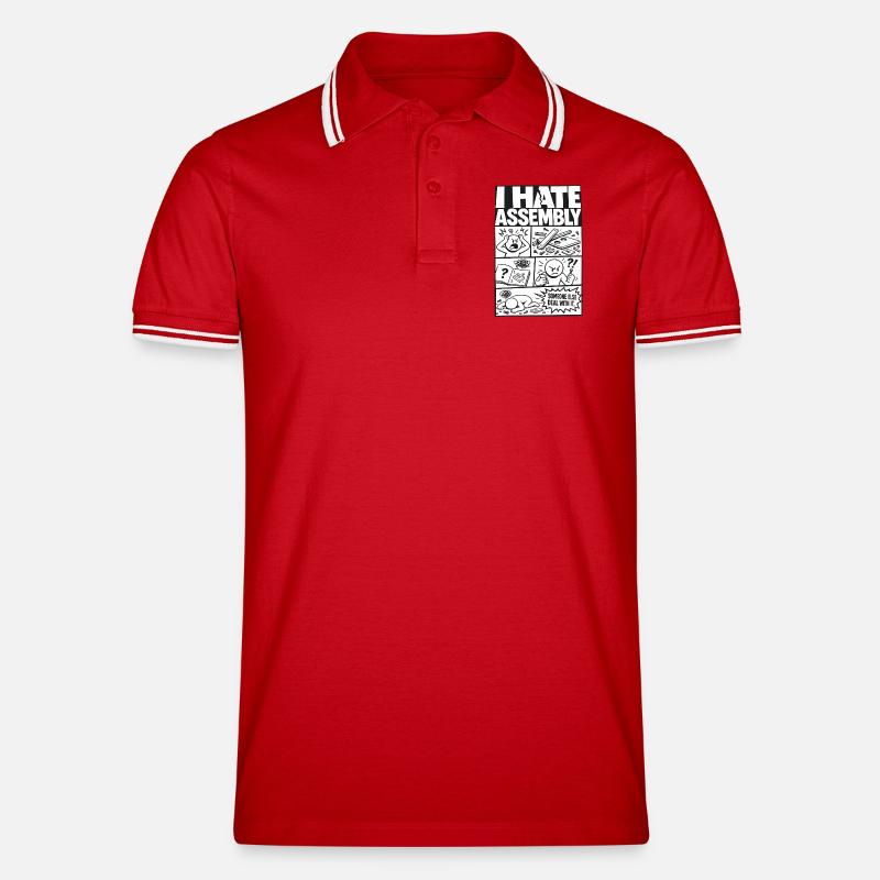Je déteste les instructions d’assemblage - Polo tipped Homme - rouge/blanc