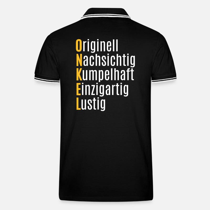 Bester Onkel Geschenk lustige Geschenkidee - Männer Tipped Poloshirt - Schwarz/Weiß