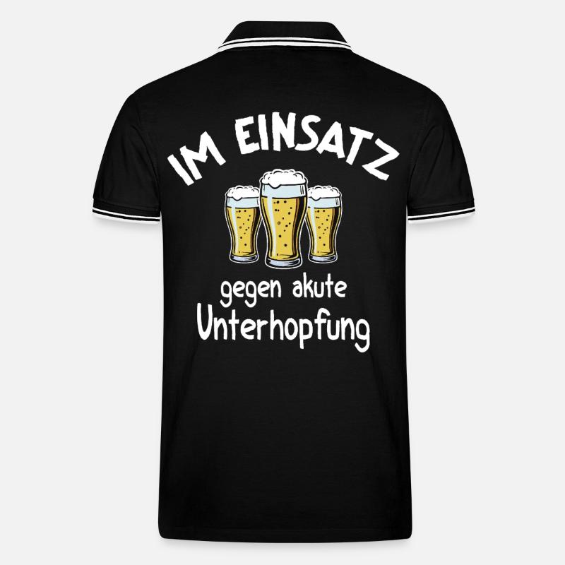 Underhopping Insert – Serveuse Bartender Bière - Polo tipped Homme - noir/blanc