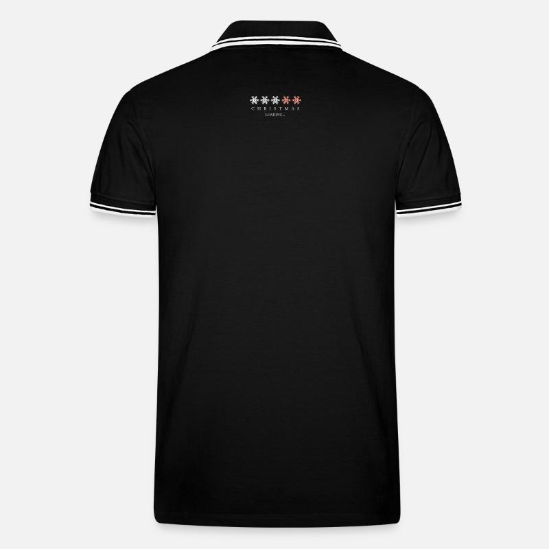 Christmas Loading - Männer Tipped Poloshirt - Schwarz/Weiß