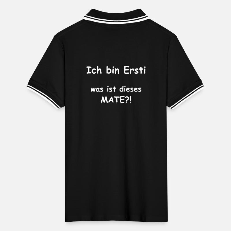 Erstisperuch "was Mate" Student Gift Students Men's Tipped Polo Shirt