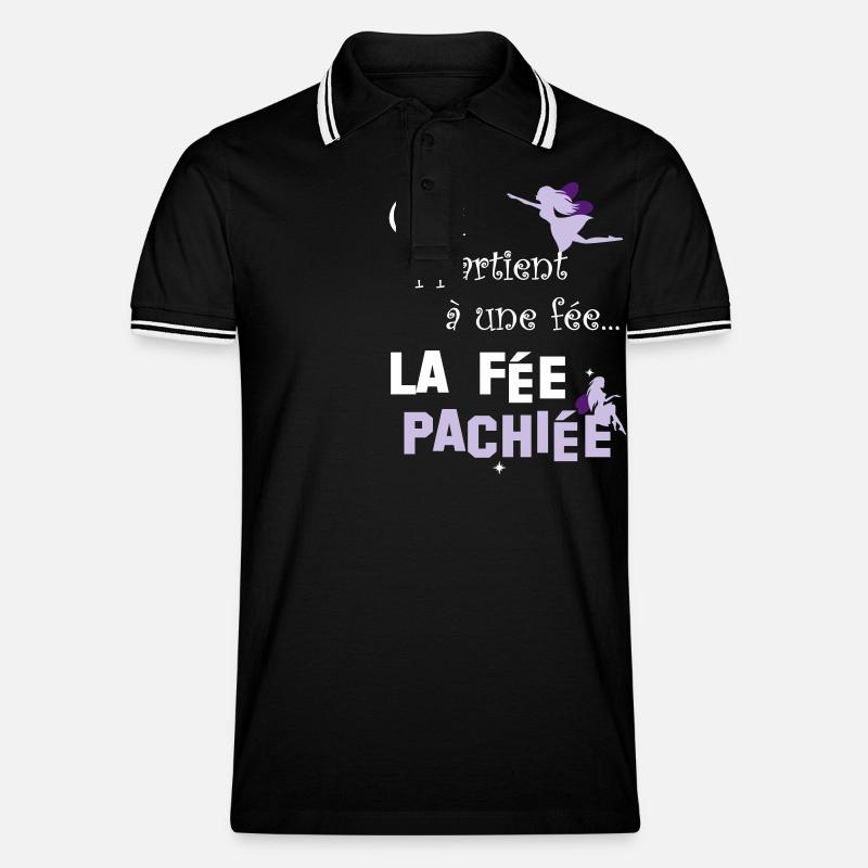 Fée paschiée - Polo tipped Homme - noir/blanc