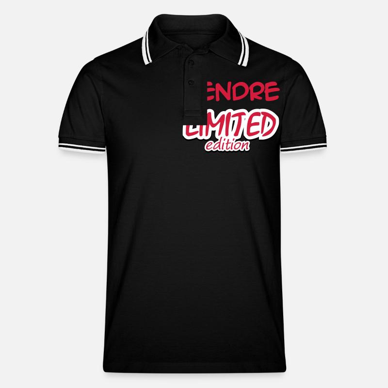 GENDRE LIMITED EDITION - Männer Tipped Poloshirt - Schwarz/Weiß