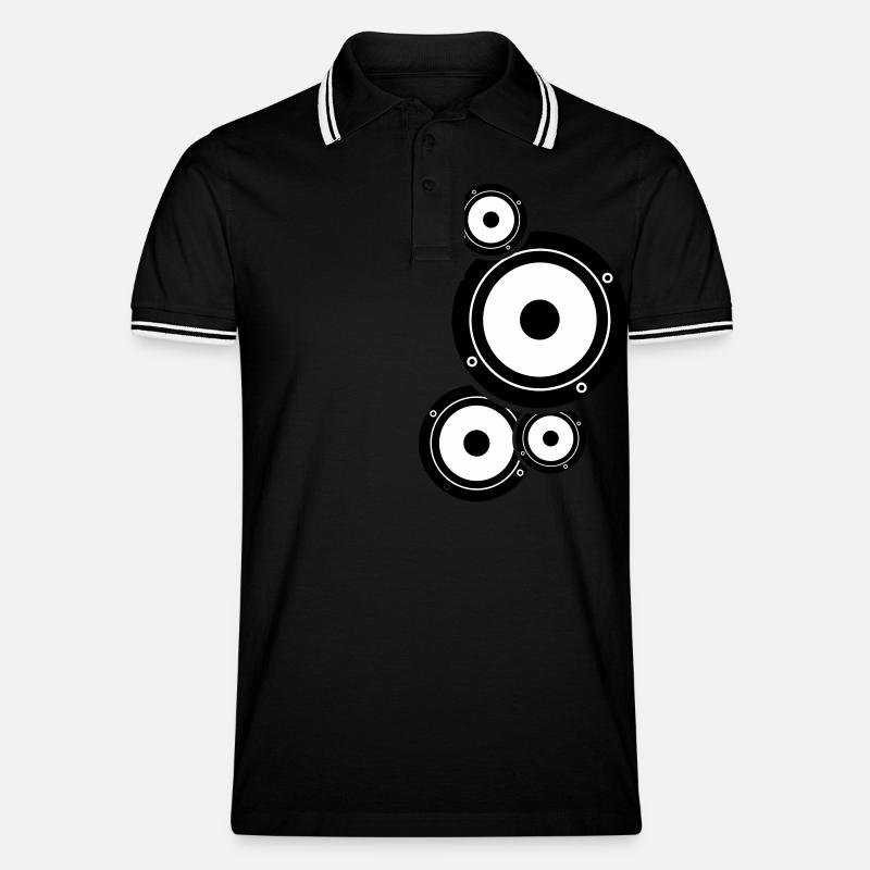boxen - Männer Tipped Poloshirt - Schwarz/Weiß