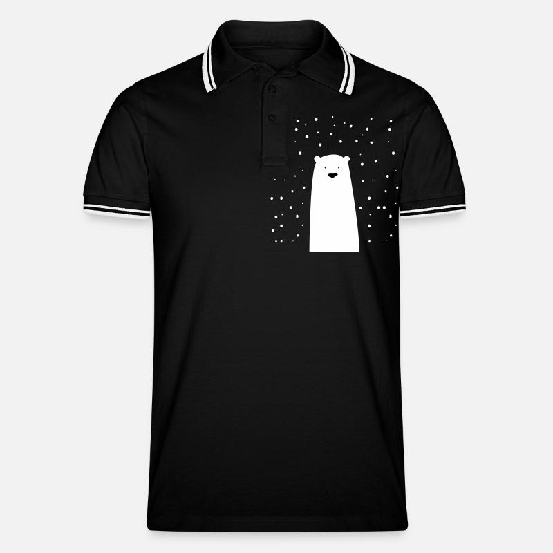 Icebear - Männer Tipped Poloshirt - Schwarz/Weiß