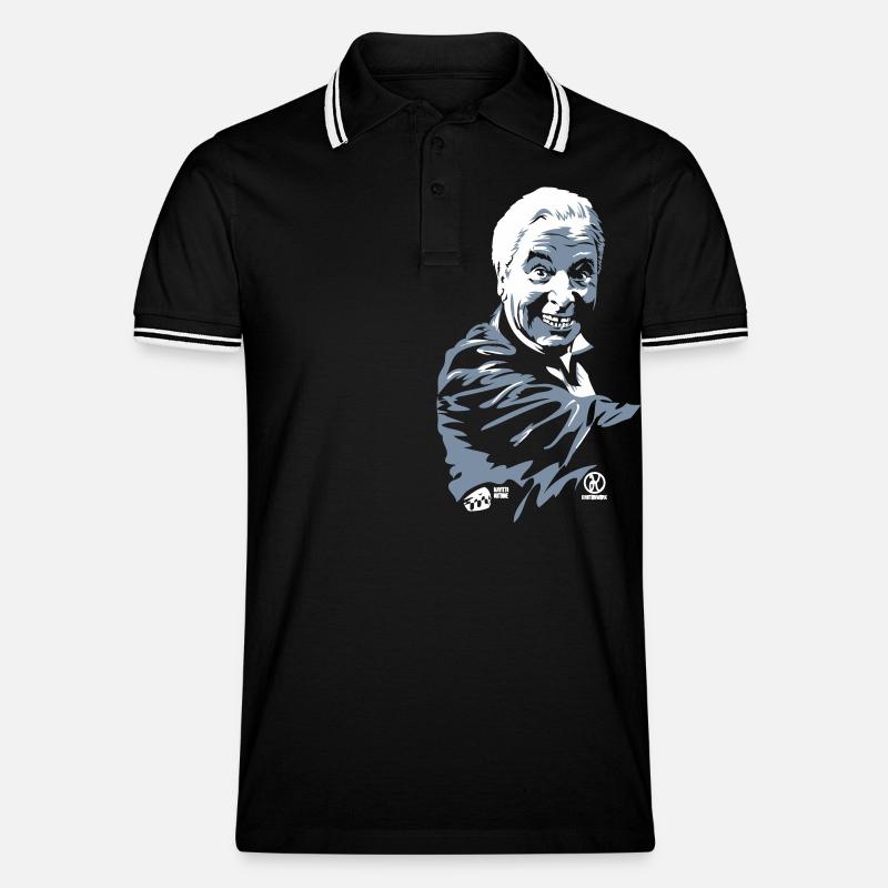 Dinner for one - Männer Tipped Poloshirt - Schwarz/Weiß