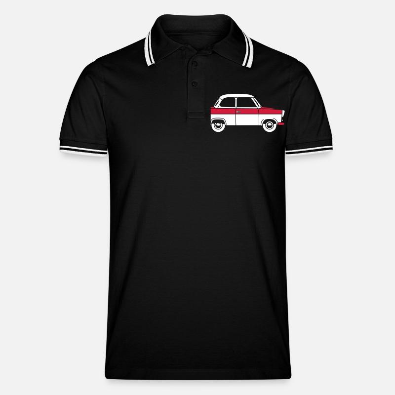 500 Coupé 2c - Polo tipped Homme - noir/blanc