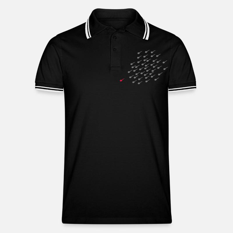 Sieger - Männer Tipped Poloshirt - Schwarz/Weiß