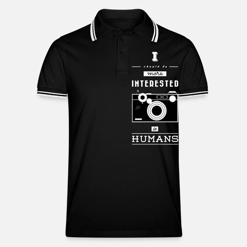 Argus C3 - Männer Tipped Poloshirt - Schwarz/Weiß