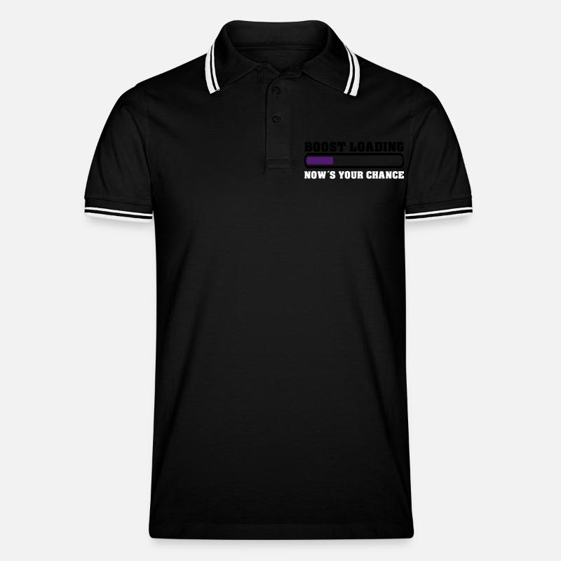 Boost Loading Nows Your Chance - Männer Tipped Poloshirt - Schwarz/Weiß