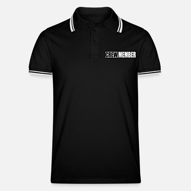 crew_2f_ - Männer Tipped Poloshirt - Schwarz/Weiß