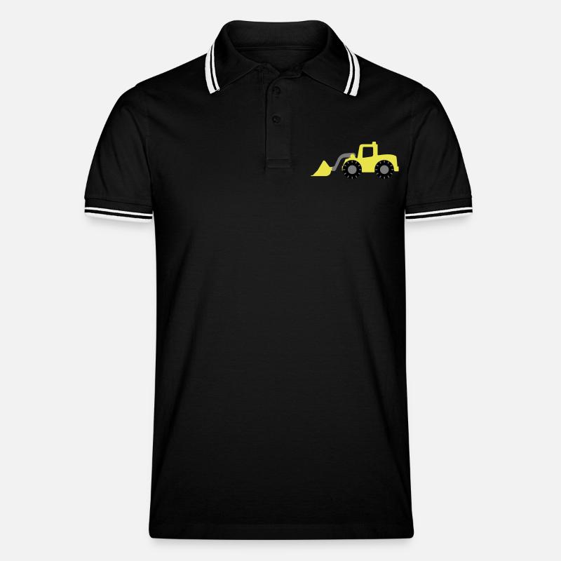 bagger - Männer Tipped Poloshirt - Schwarz/Weiß
