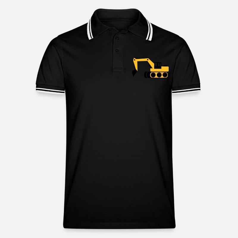Bagger - Männer Tipped Poloshirt - Schwarz/Weiß