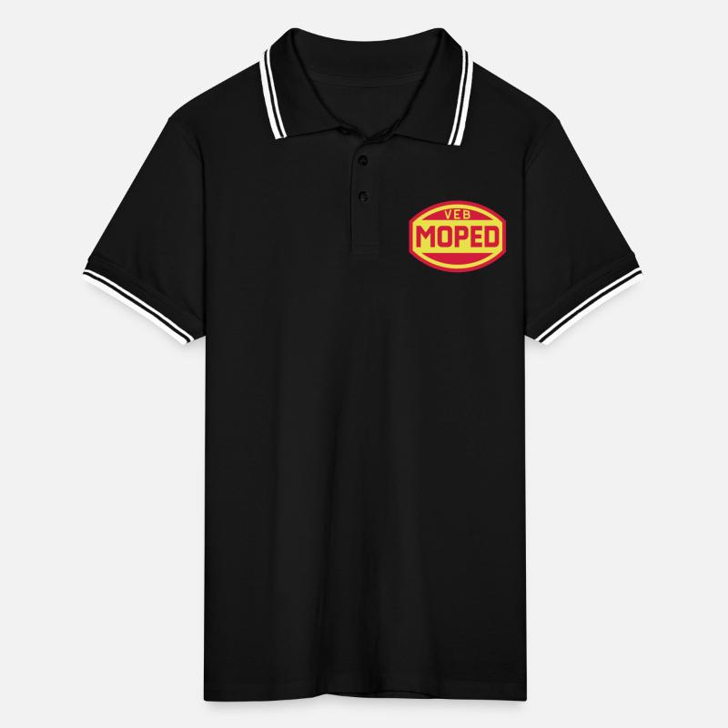 VEB Moped Logo (2c) Männer Tipped Poloshirt