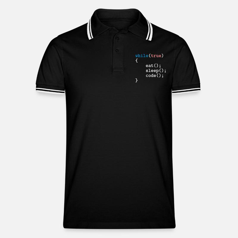 Programmierer, Software, Informatik, Developer - Männer Tipped Poloshirt - Schwarz/Weiß
