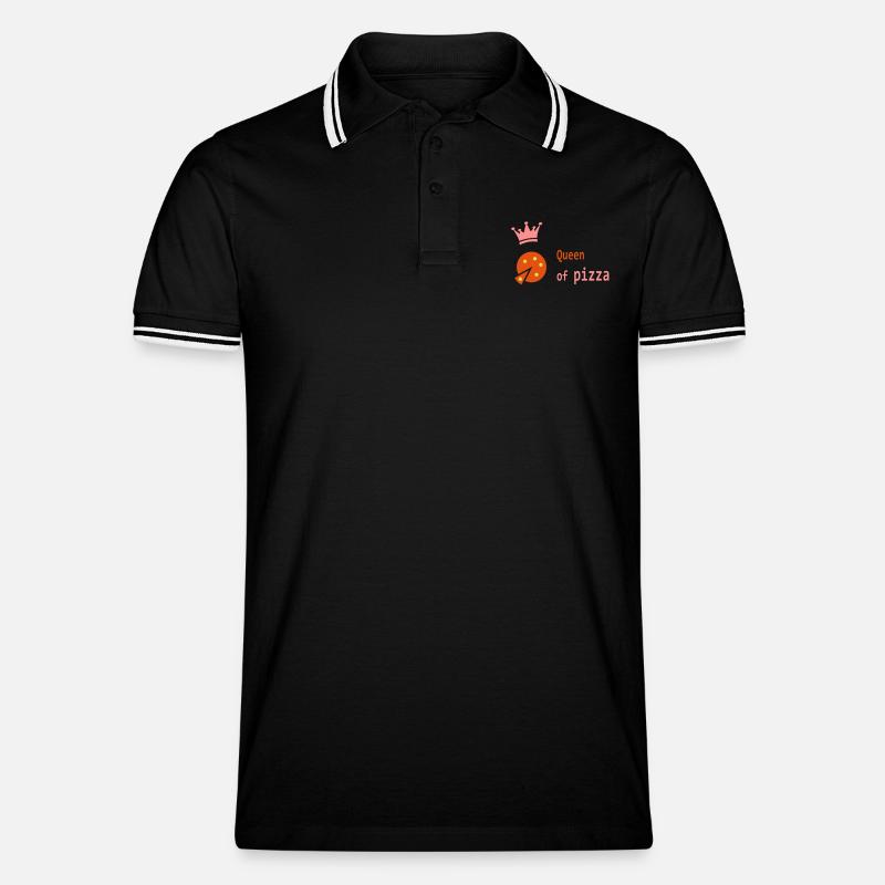 kochen - Männer Tipped Poloshirt - Schwarz/Weiß