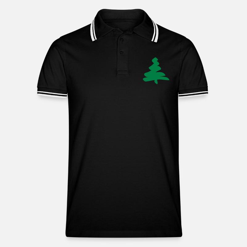 xtree 1 - Männer Tipped Poloshirt - Schwarz/Weiß