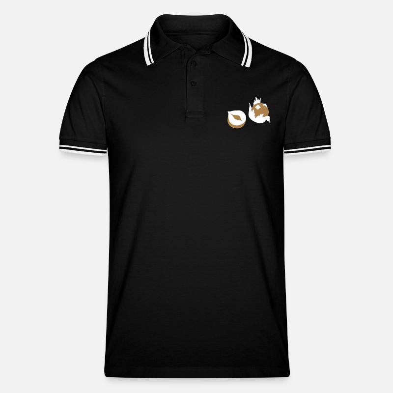 Nut - Nuts - Nuts - 2C - Men's Tipped Polo Shirt - black/white